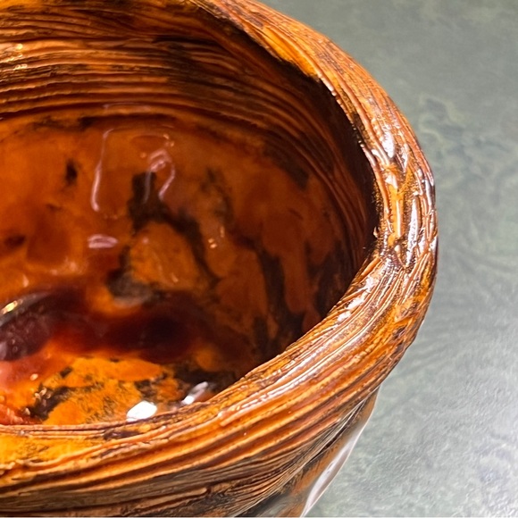 CARMEL AND BLACK Ceramic Pottery Bowl or Planter from my Studio - Picture 16 of 16